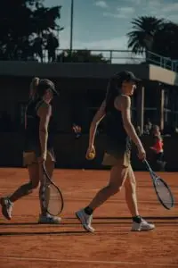 women rallying on clay court at Mutua Madrid Open – Madrid Open Tuesday schedule